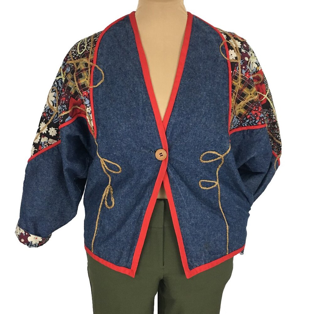 Patchwork Denim Jacket - image 2